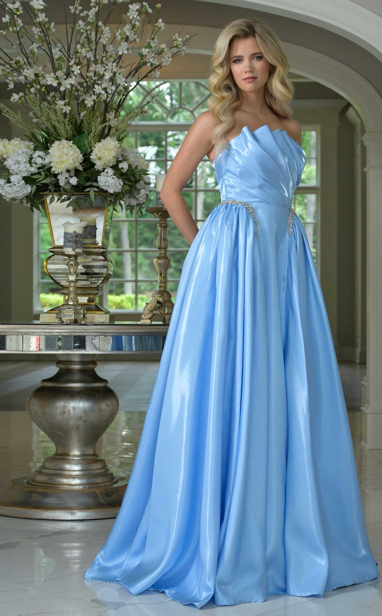 dresses in blue colour Colors 3845 Prom Dress - Light Blue