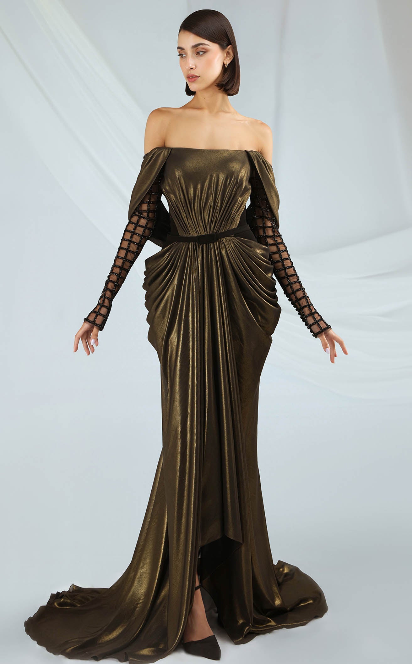 op shop formal dresses Gatti Nolli Couture OP7345 Dress Ethnic Prints