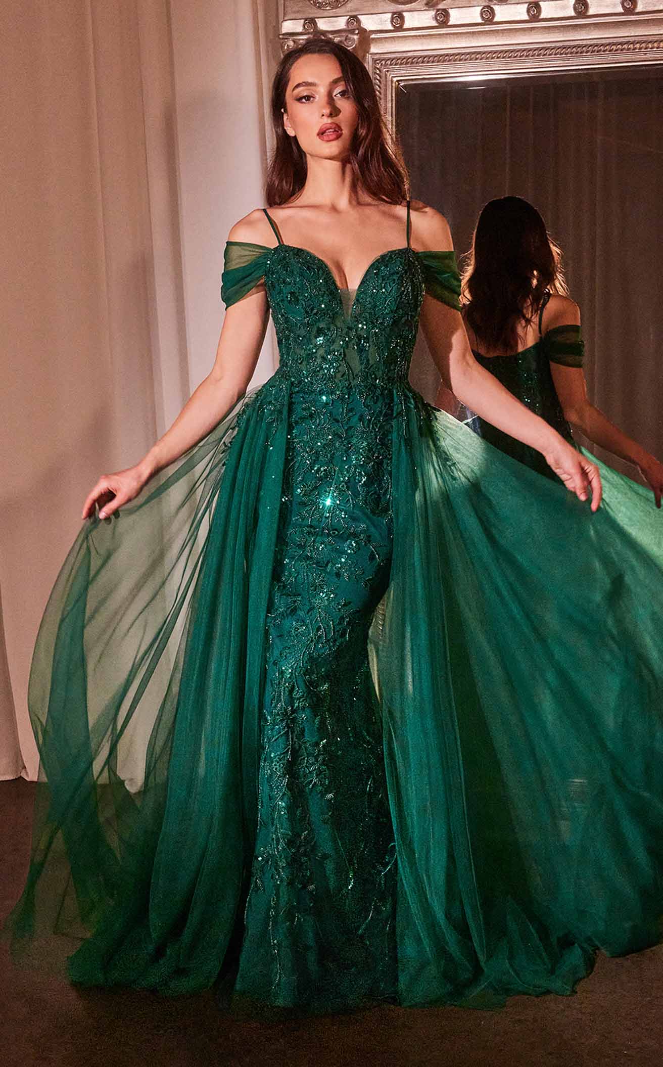 Ladivine SF009 Prom Dress - Emerald | NewYorkDress Ladivine SF009 Prom Dress - Emerald | NewYorkDress