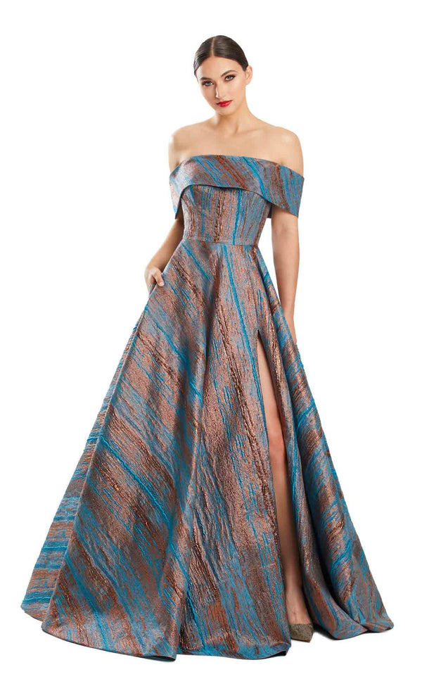 Daymor 1872F23 Dress Copper-Blue