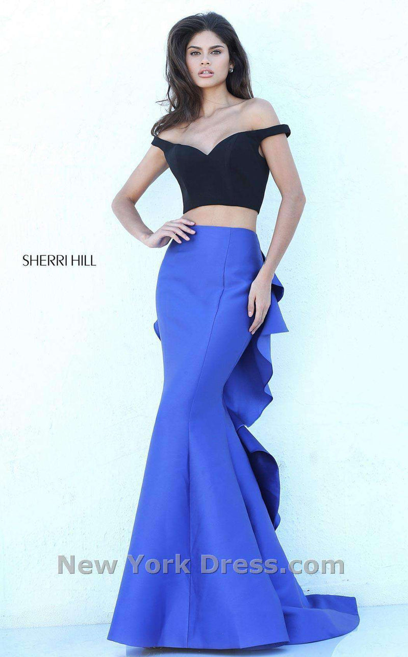 Sherri Hill 50750 Black/Royal