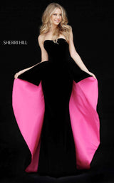 Sherri Hill 51418 Black/Fuchsia
