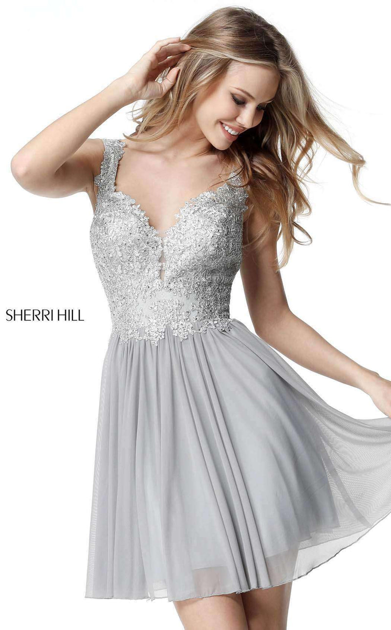 Sherri Hill 51312 Silver