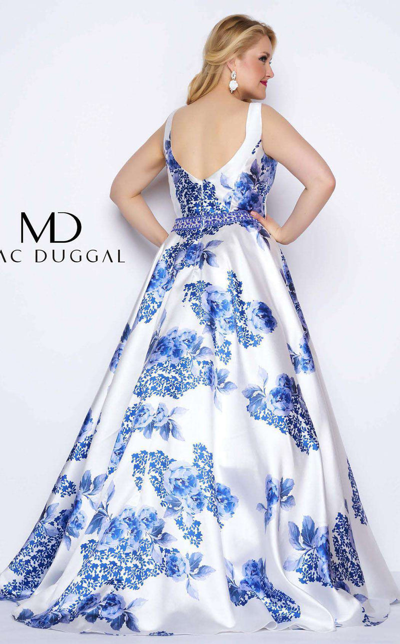 Mac Duggal 77176F Blue/Floral