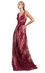 Andrea and Leo A0464 Burgundy/Nude