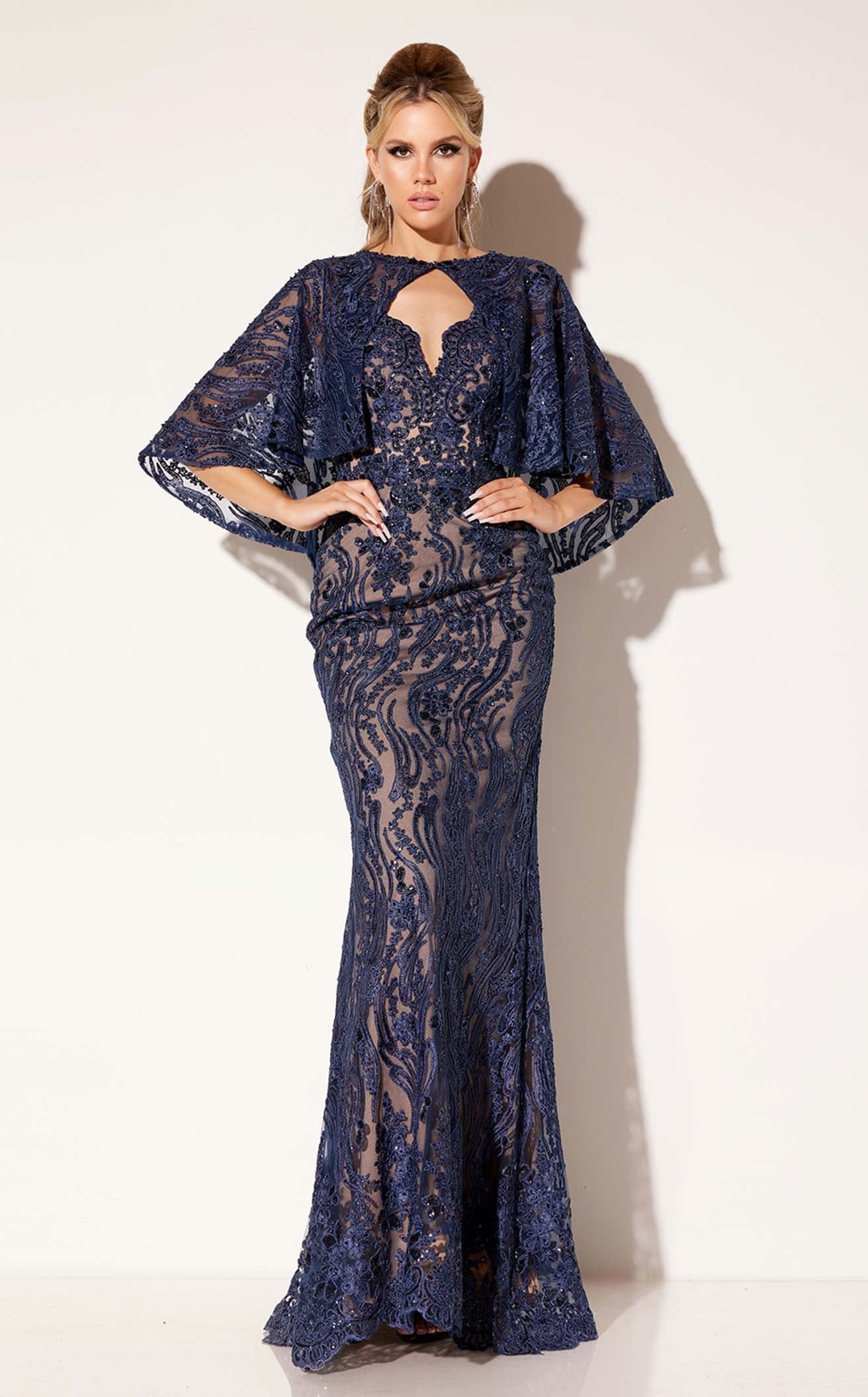 Lucci Lu 981044 Purple Sparkle Jersey Fitted Dress main image 1