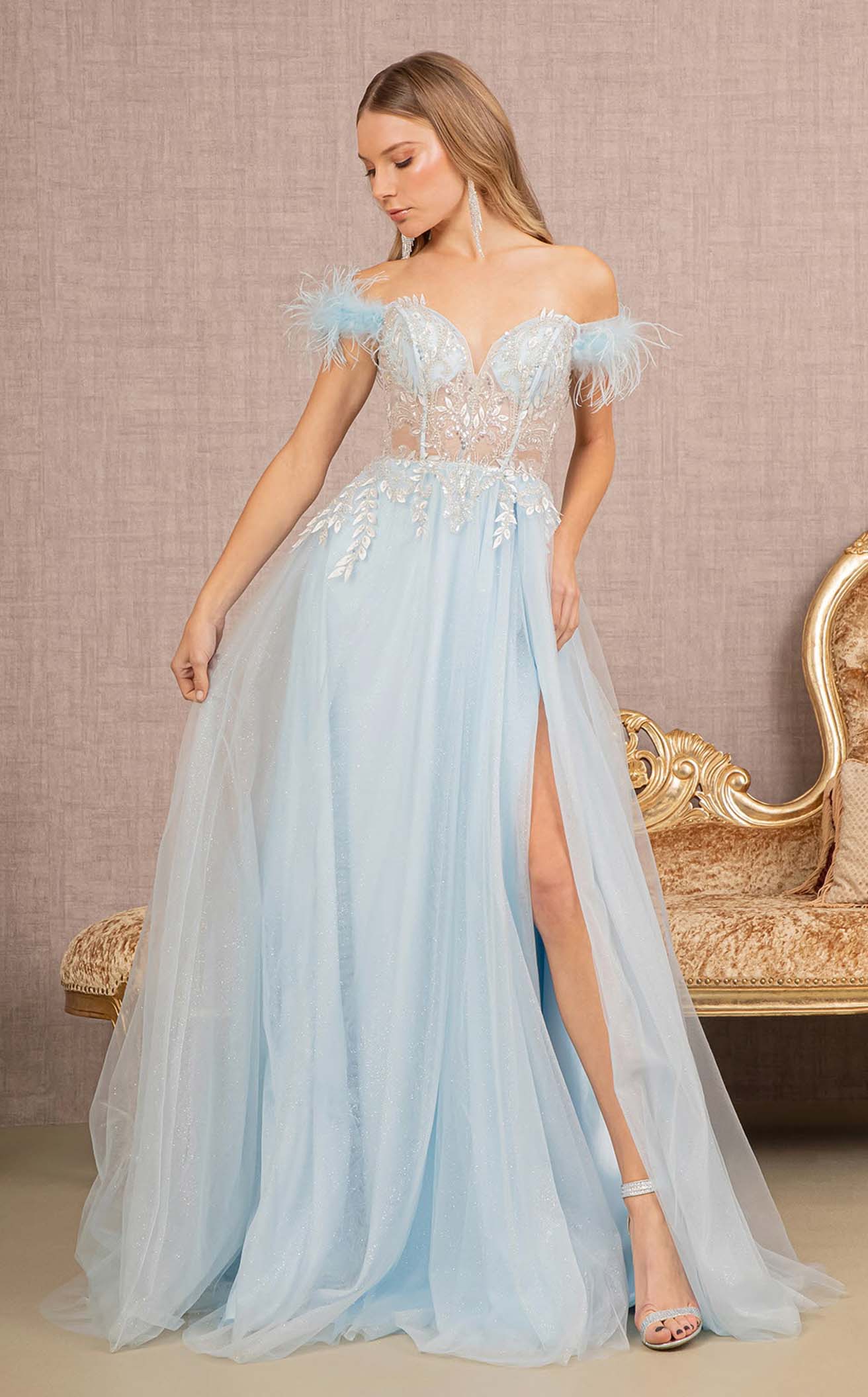 GLS by Gloria GL3135 Prom Dress - Baby Blue