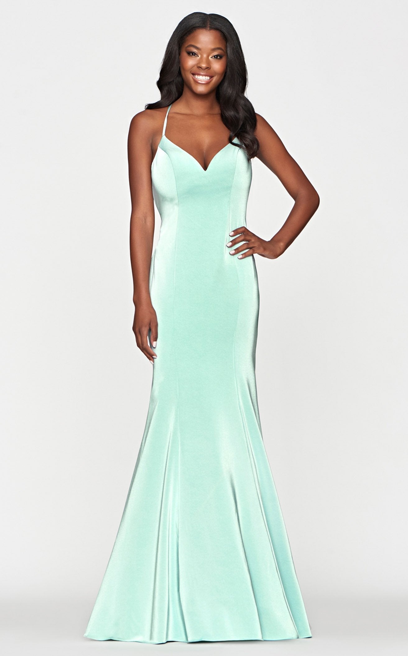 sea foam green prom dress Long Formal Dress 20570 by Mac Duggal main image 1