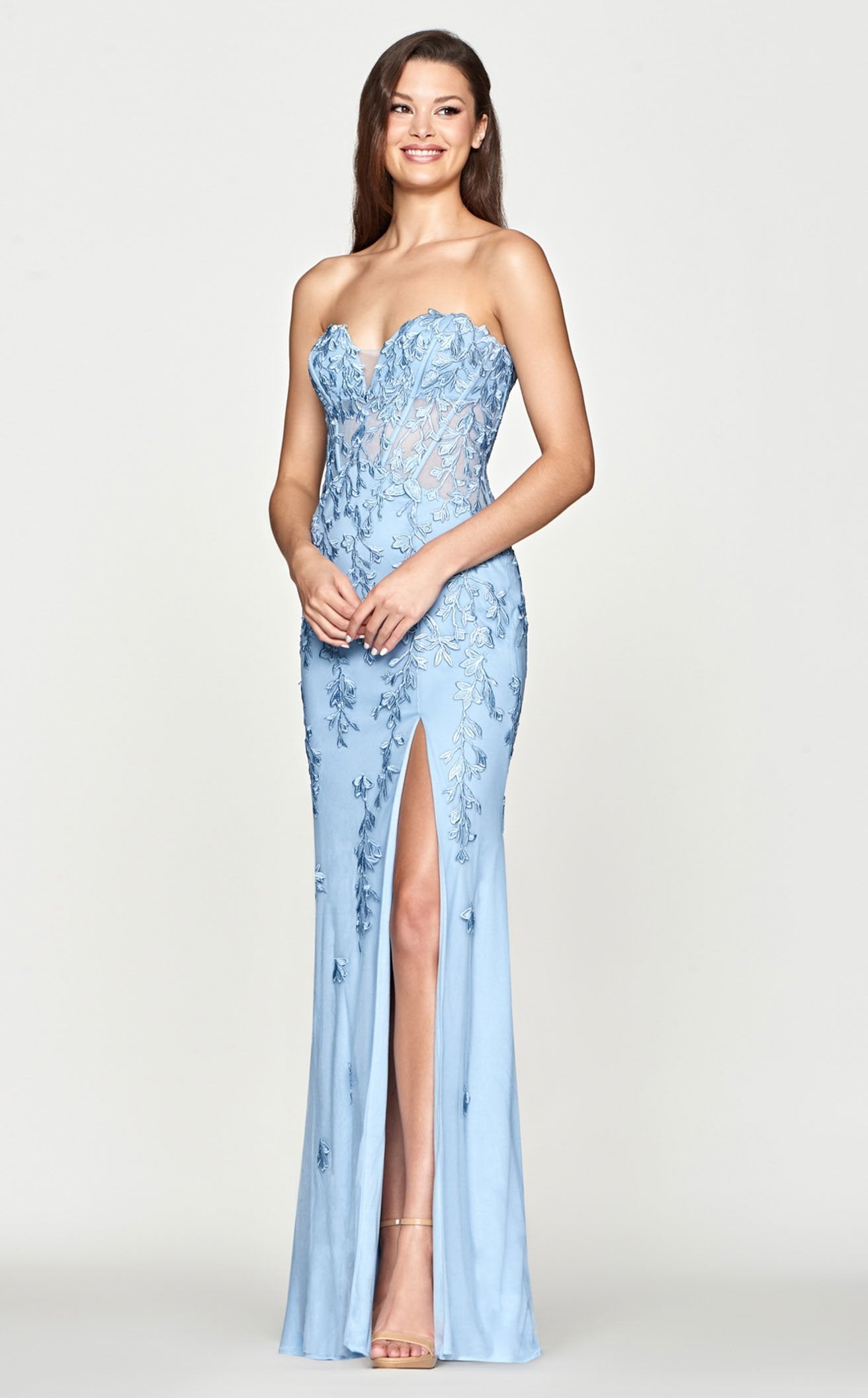 green emerald velvet dress Faviana S10664 Prom Dress - Red