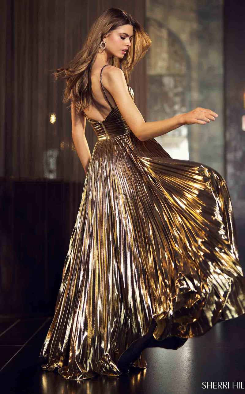 Sherri Hill 55930 Dress Gold