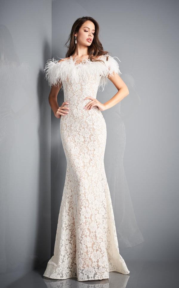 Jovani 06451BG Ivory