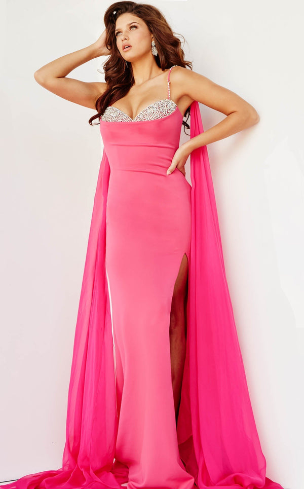 Jovani 08229BG Hot Pink