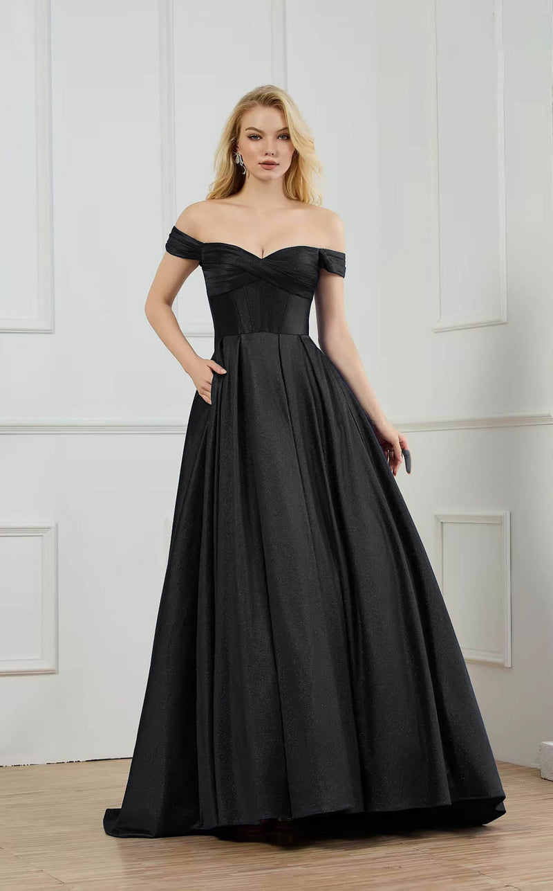 abby paris black dress Abby Paris 90387 Women's Formal Evening & Wedding Guest Dress - Black