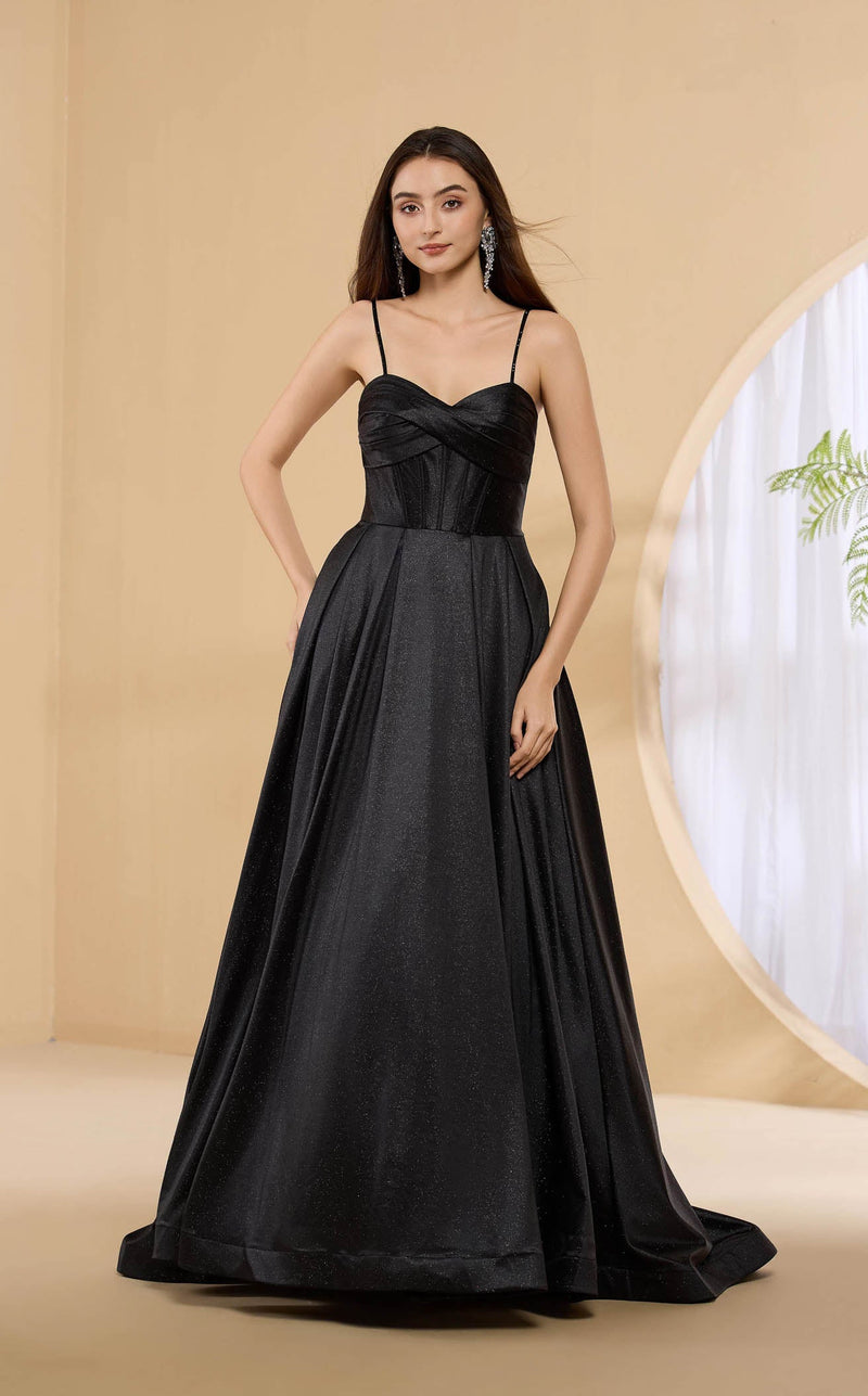 Abby Paris 90389 Women's Formal Evening & Wedding Guest Dress - Black