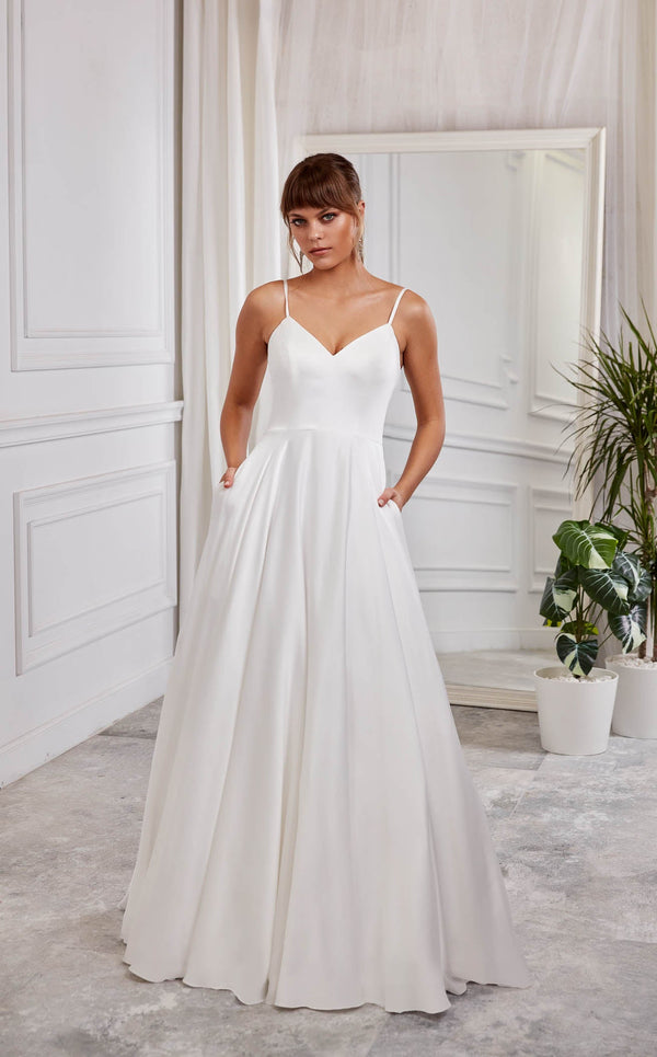 Aerie Couture 2000 Women's Formal Evening & Wedding Guest Dress - Diamond White
