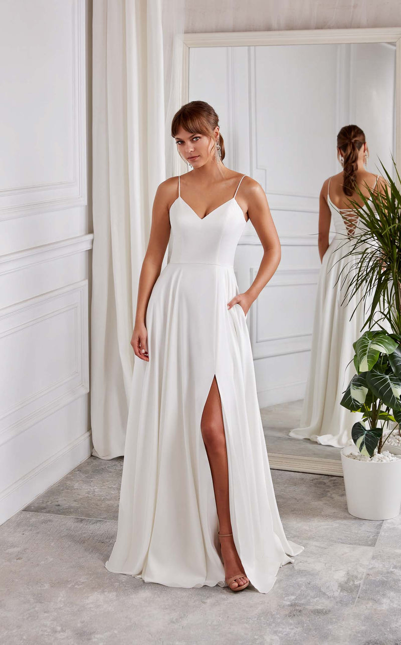 Aerie Couture 2001 Women's Formal Evening & Wedding Guest Dress - Diamond White