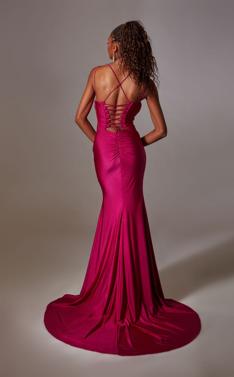 cranberry satin dress The Harlow Maxi Dress