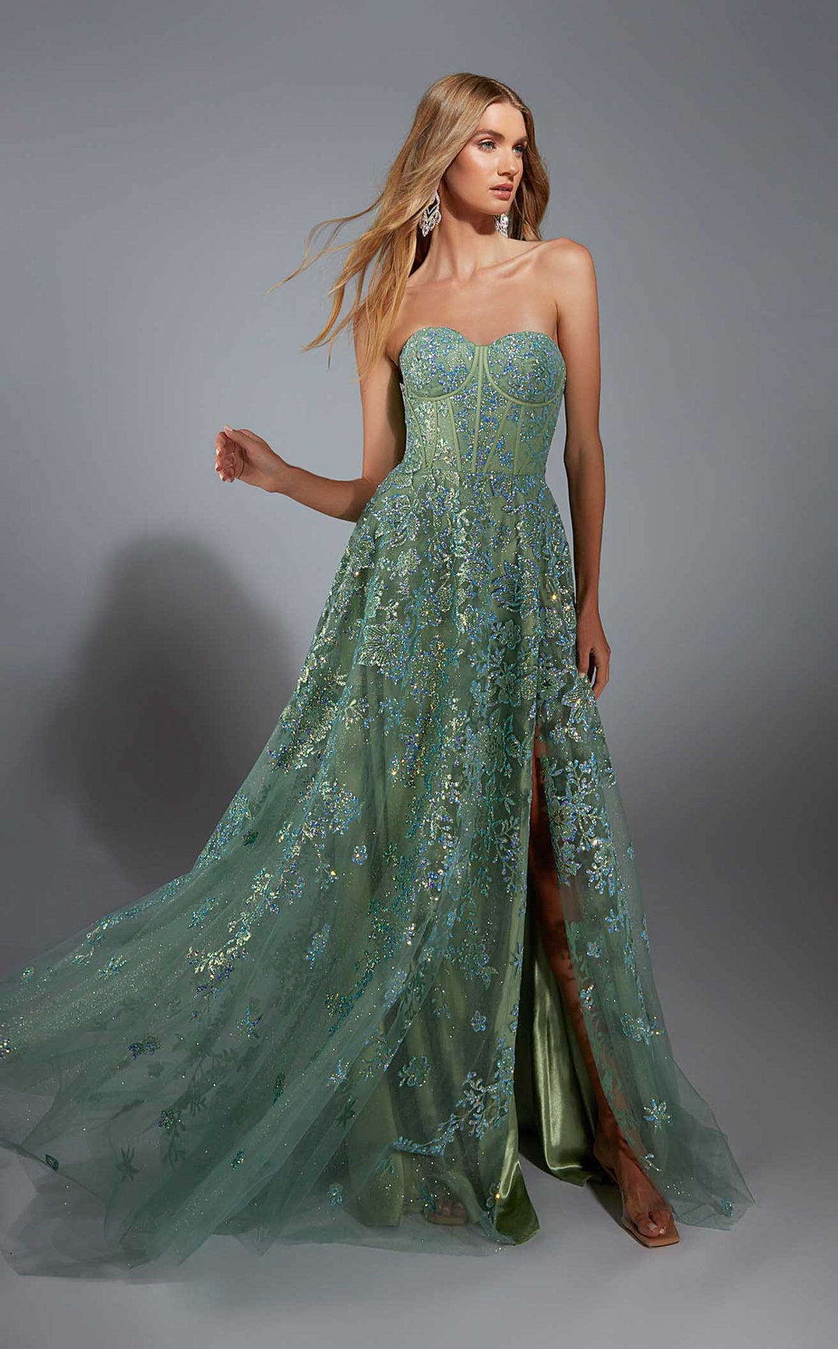 Aerie Couture 288 Women's Formal Evening & Wedding Guest Dress - Rosemary