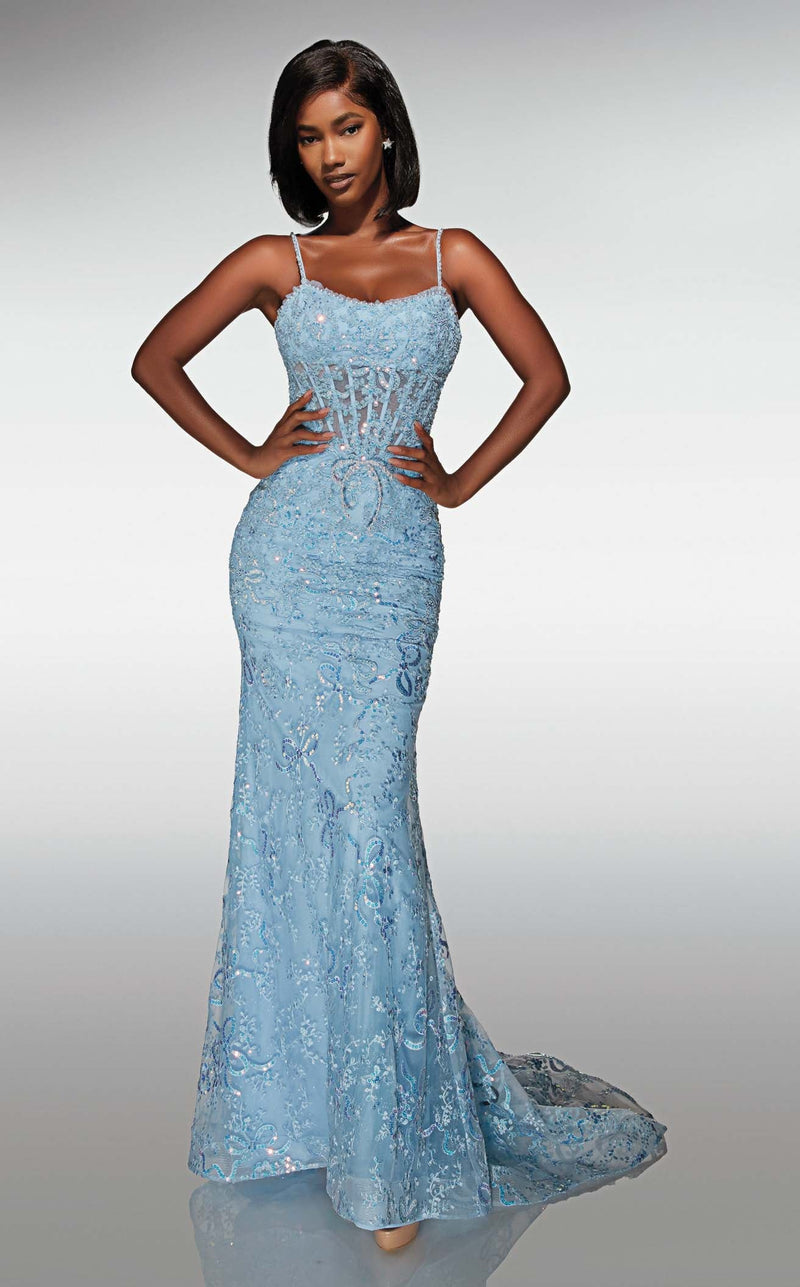 Alyce 62017 Prom Dress - Glacier Blue-White | NewYorkDress Alyce 62017 Prom Dress - Glacier Blue-White | NewYorkDress