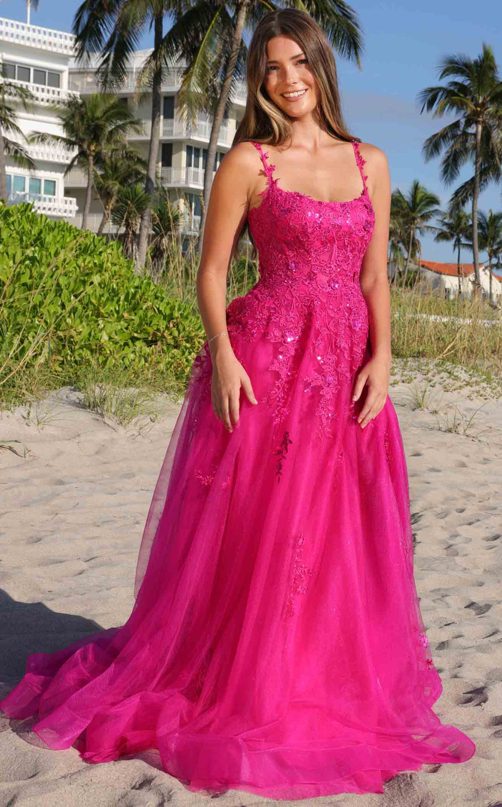 Amelia Couture 4044 Hot Pink