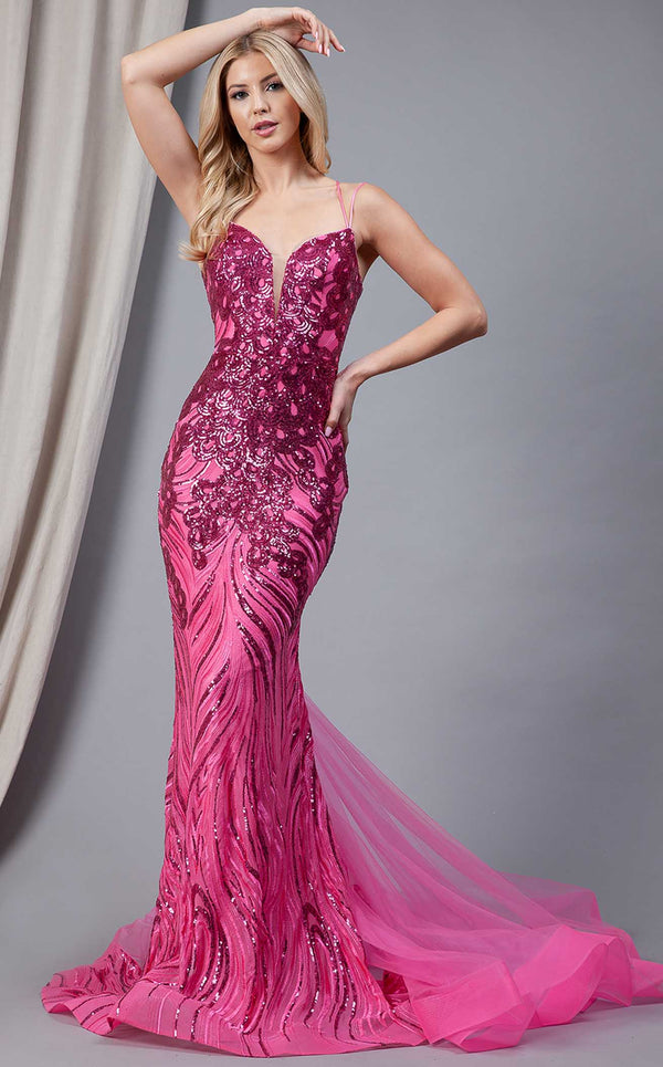 Amelia Couture 7021 Hot Pink