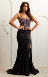 Amelia Couture 7061 Black Berry
