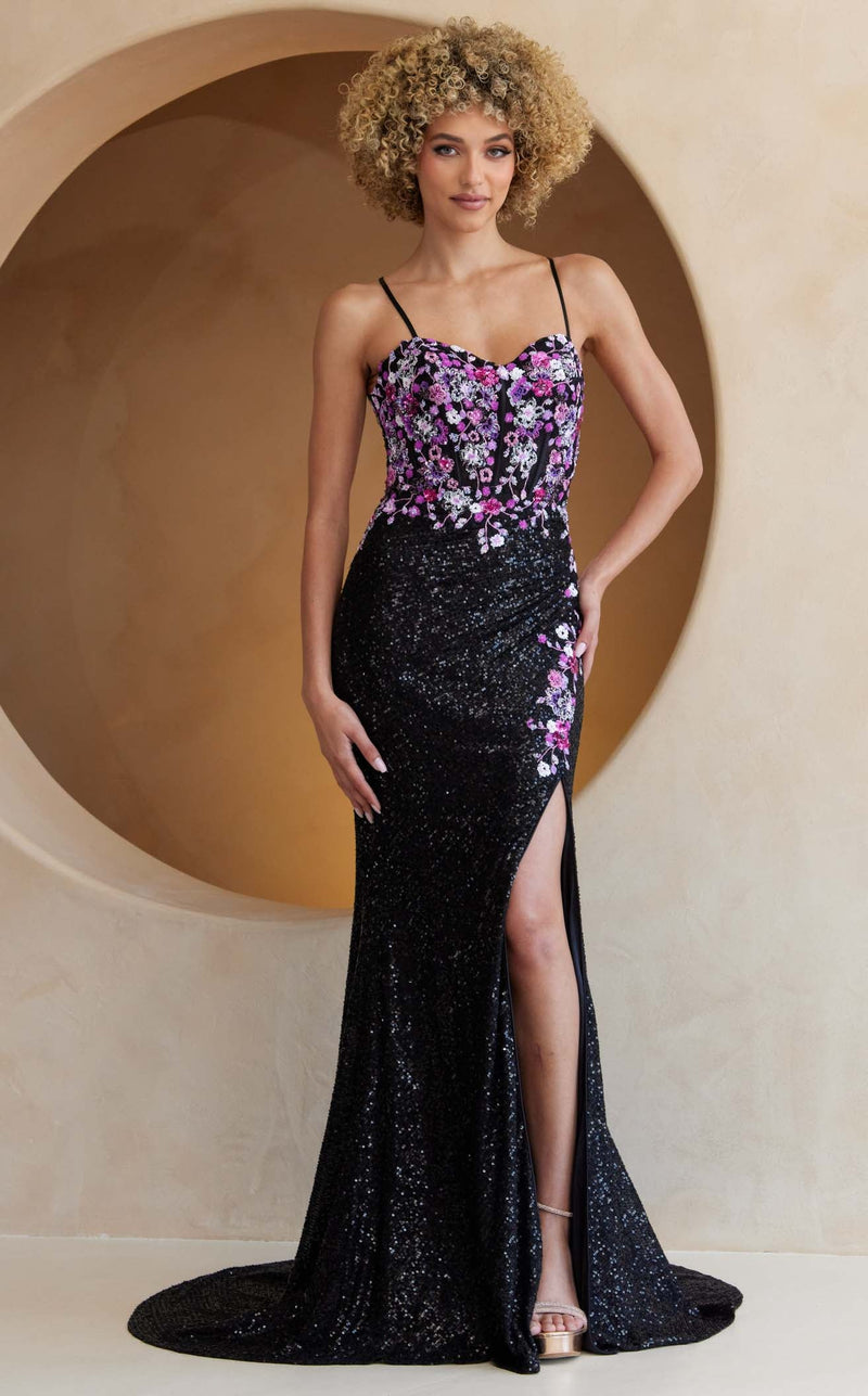 Amelia Couture 7061 Black-Pink