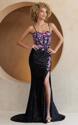 Amelia Couture 7061 Black-Pink