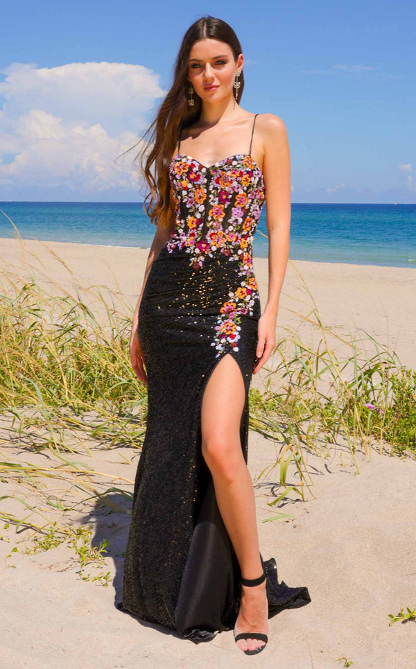Amelia Couture 7061 Black Berry