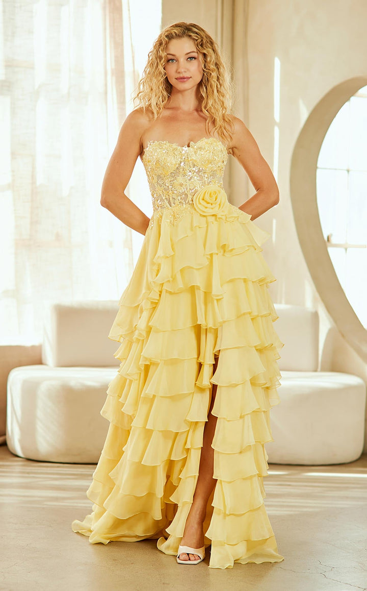 Amelia Couture 7087 Yellow