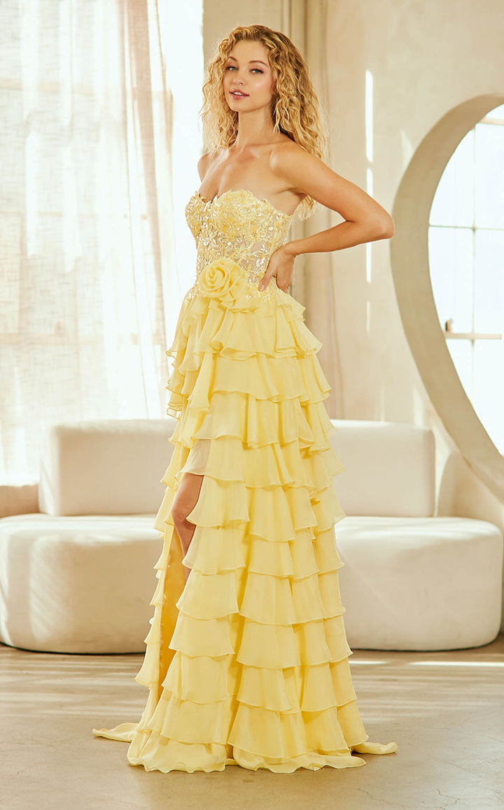 Amelia Couture 7087 Yellow