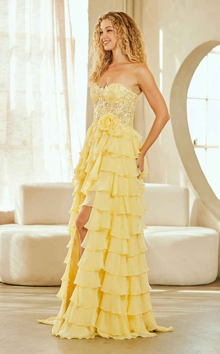Amelia Couture 7087 Yellow