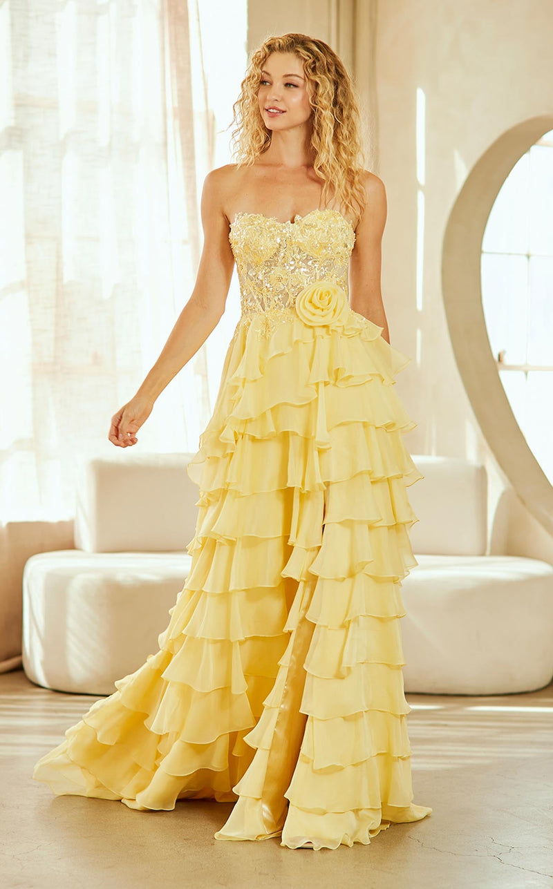 Amelia Couture 7087 Yellow