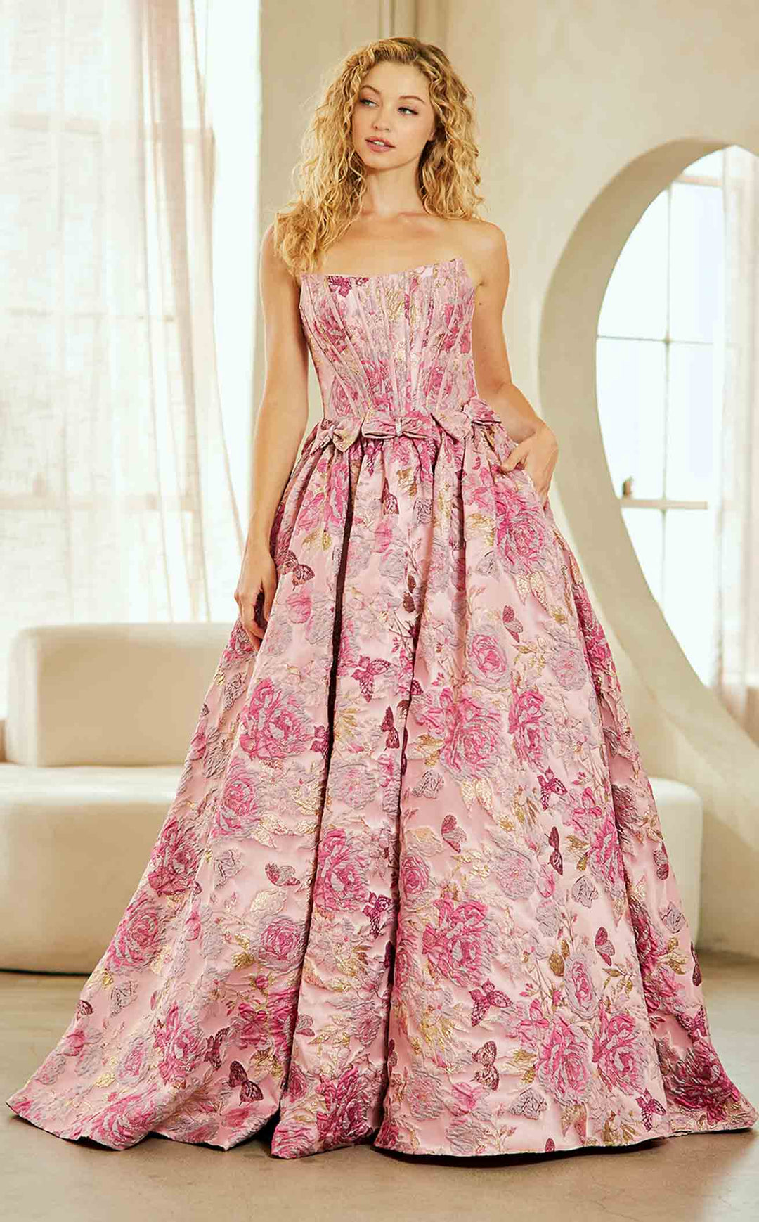Amelia Couture 8068 Pink