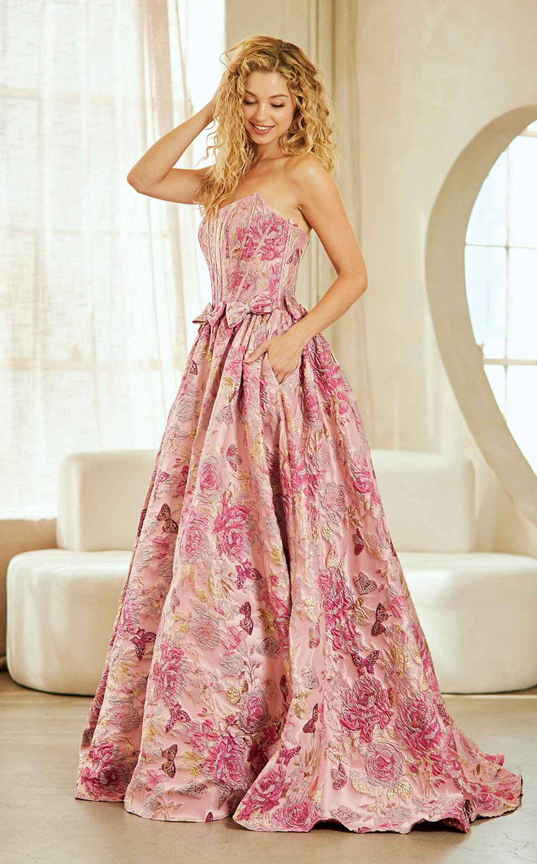 Amelia Couture 8068 Pink