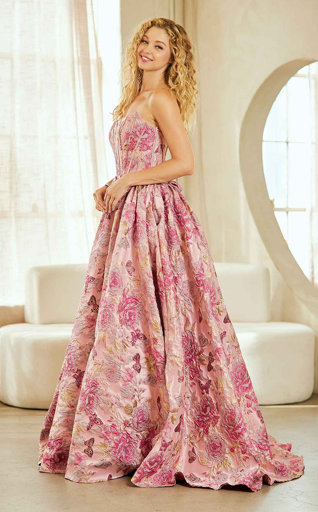 Amelia Couture 8068 Pink