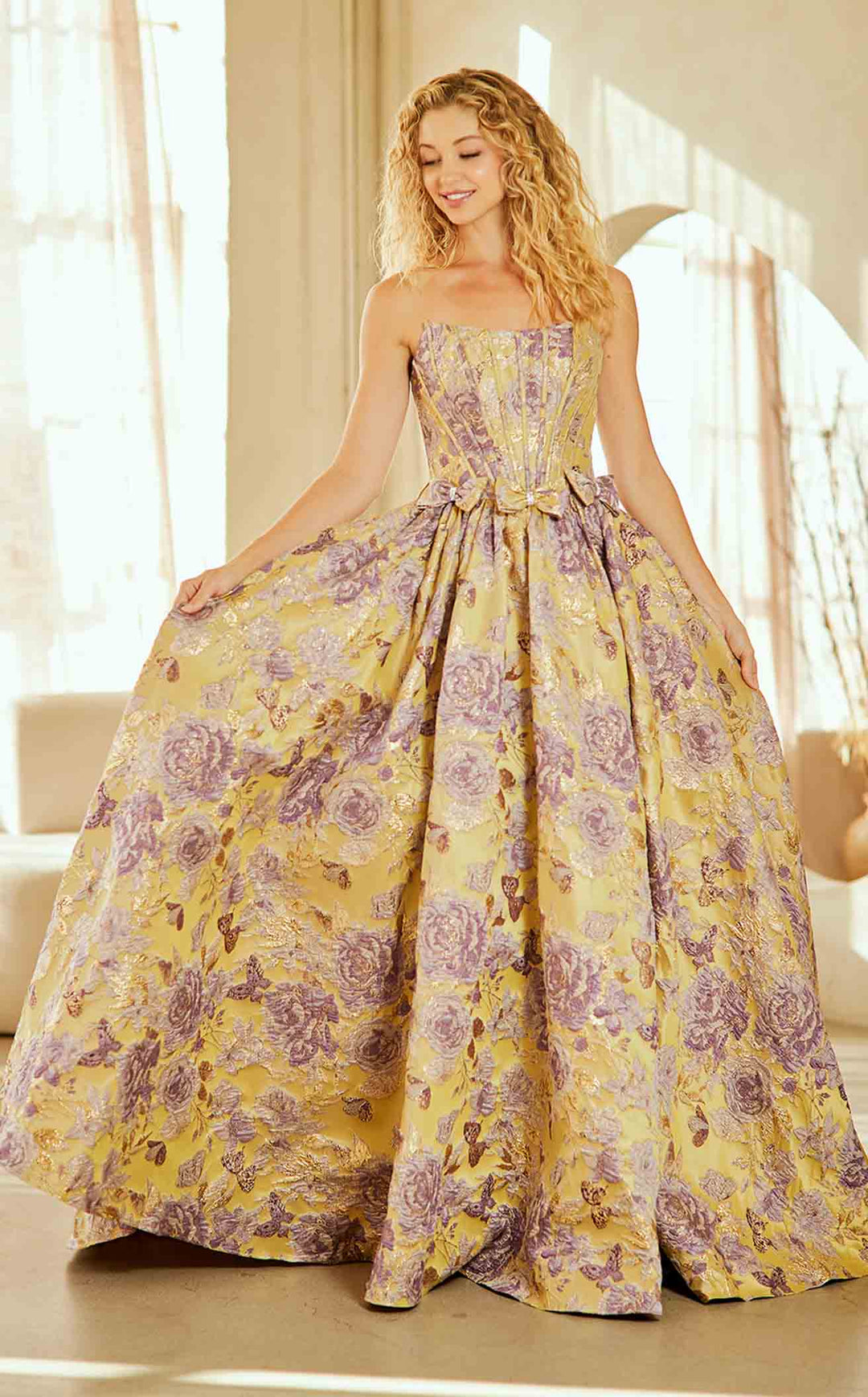 Amelia Couture 8068 Yellow