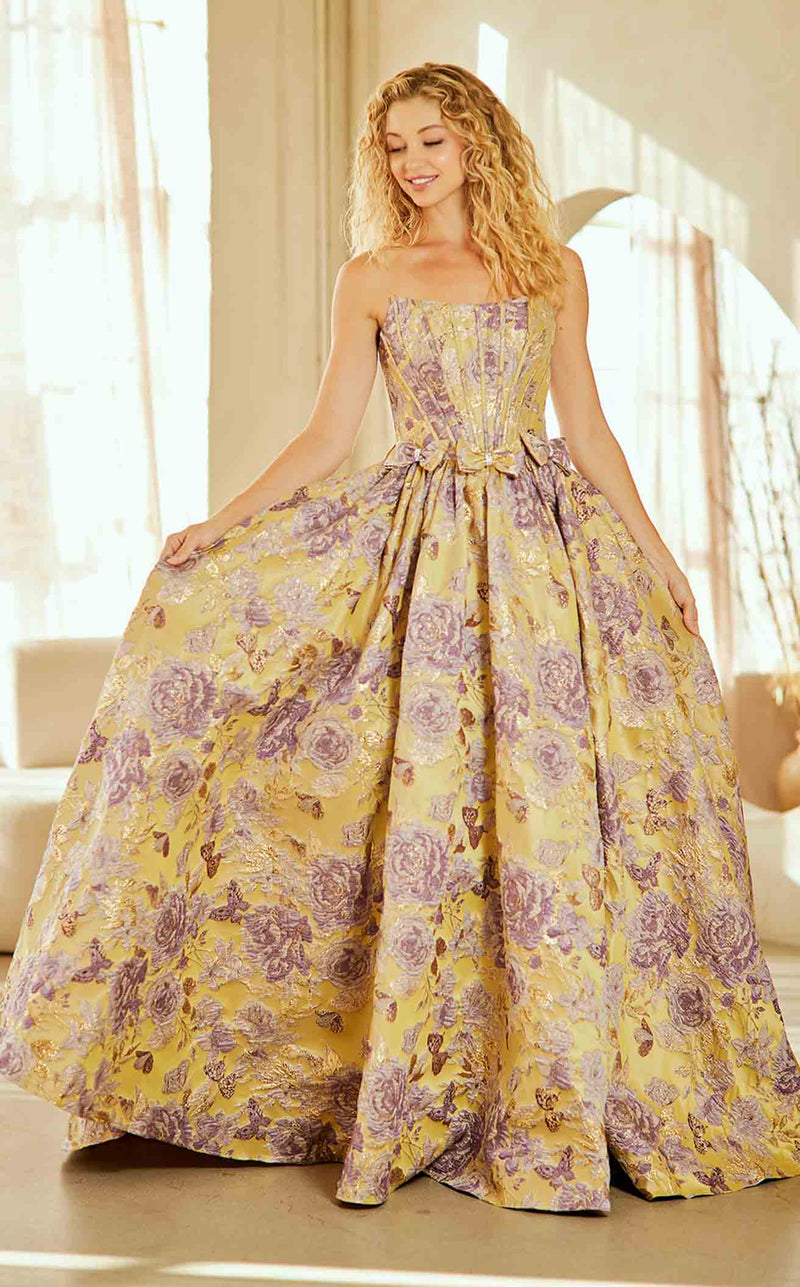 Amelia Couture 8068 Yellow