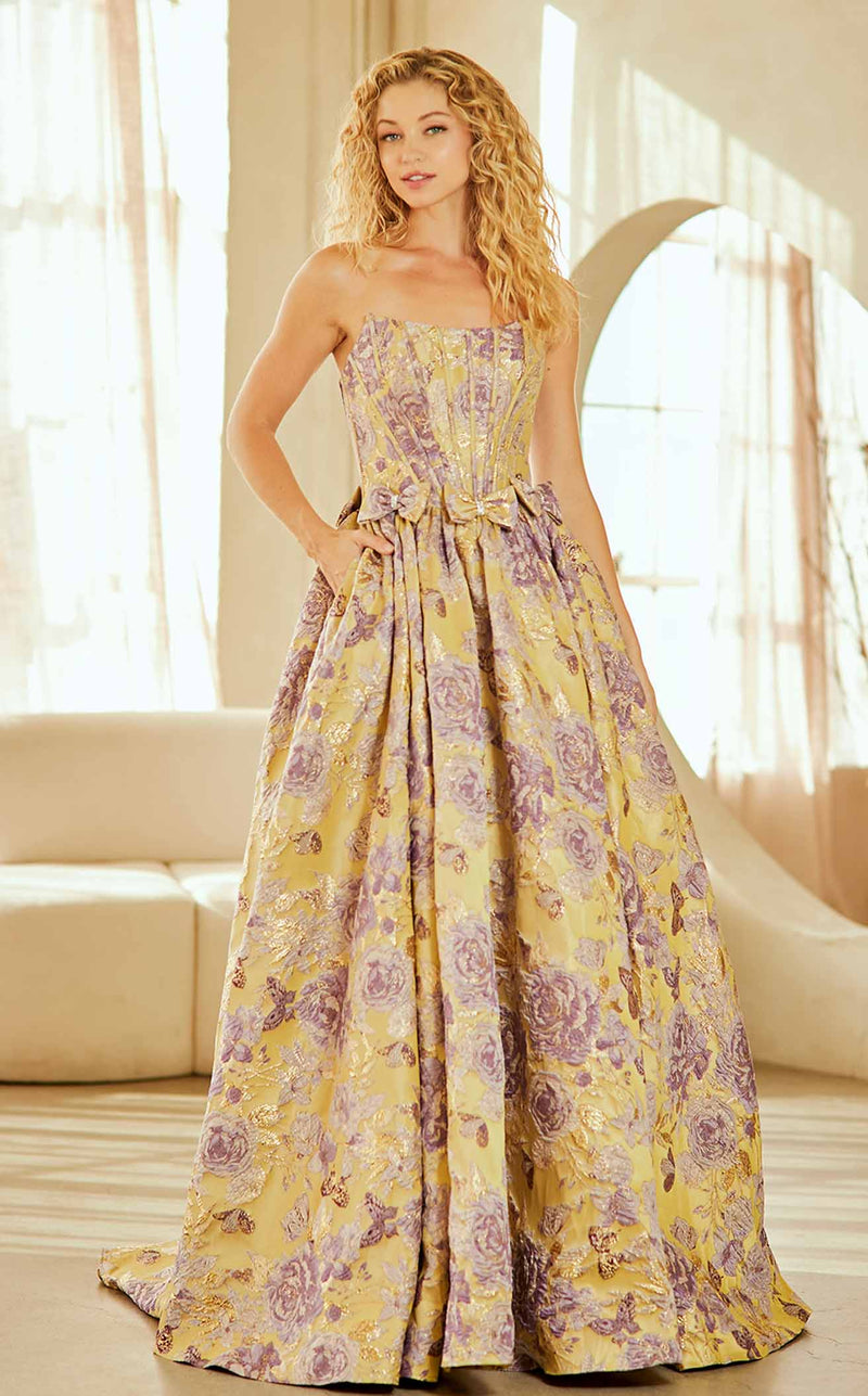 Amelia Couture 8068 Yellow
