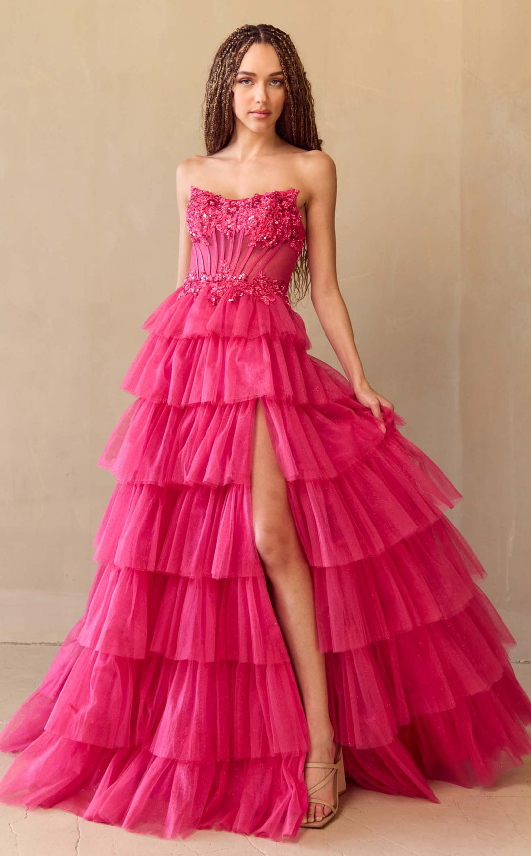Amelia Couture 9053 Hot Pink