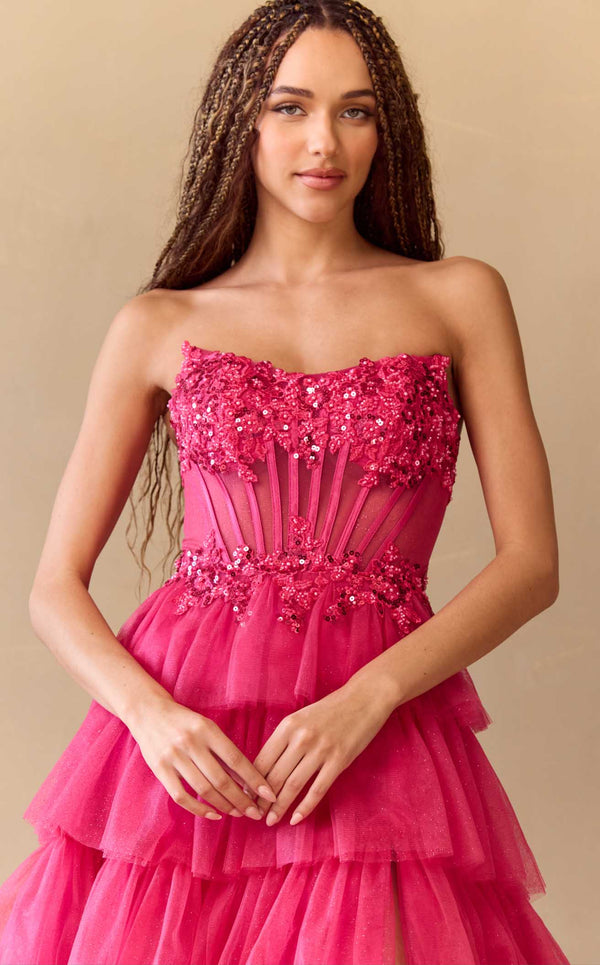 Amelia Couture 9053 Hot Pink
