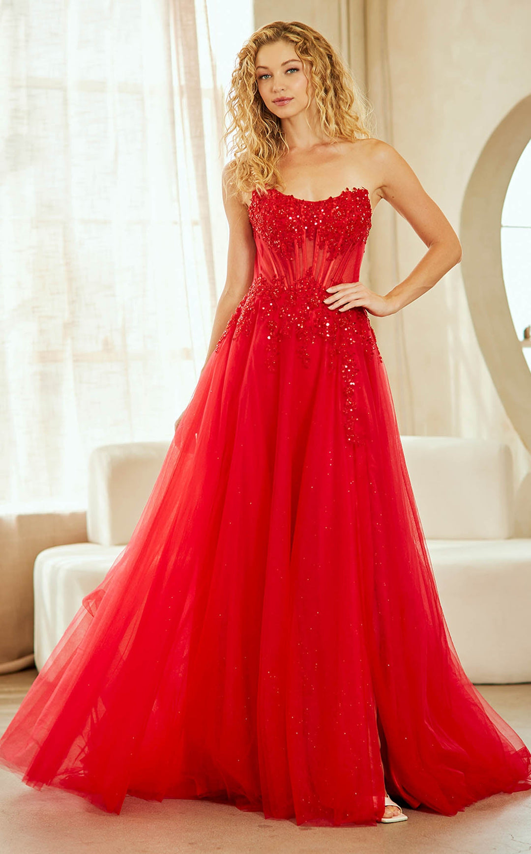 Amelia Couture 9078 Red