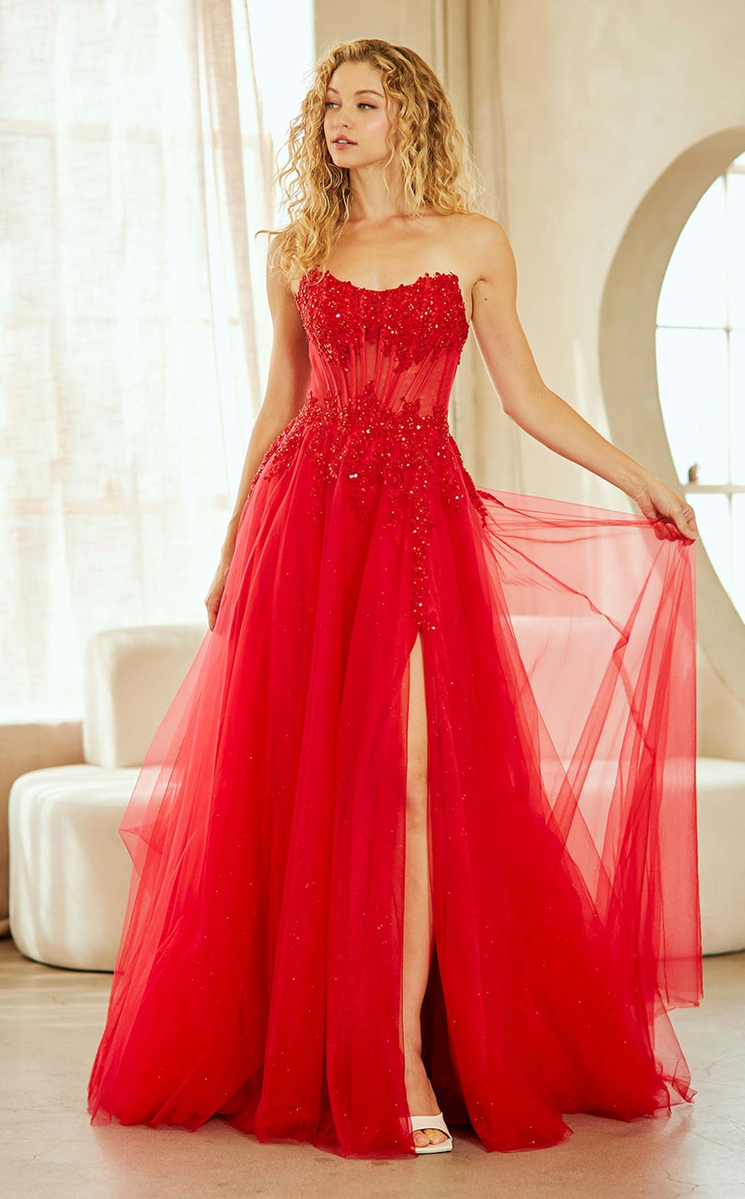 Amelia Couture 9078 Red