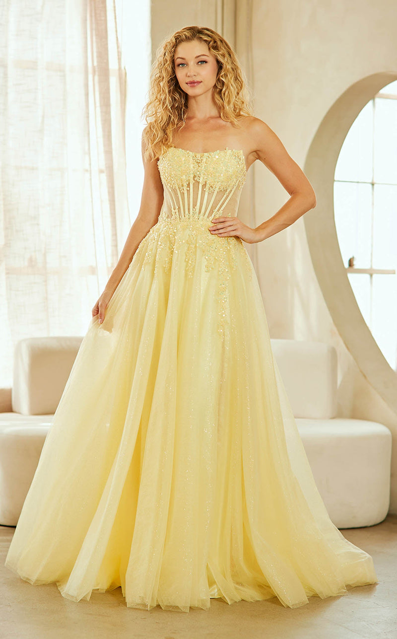Amelia Couture 9078 Yellow