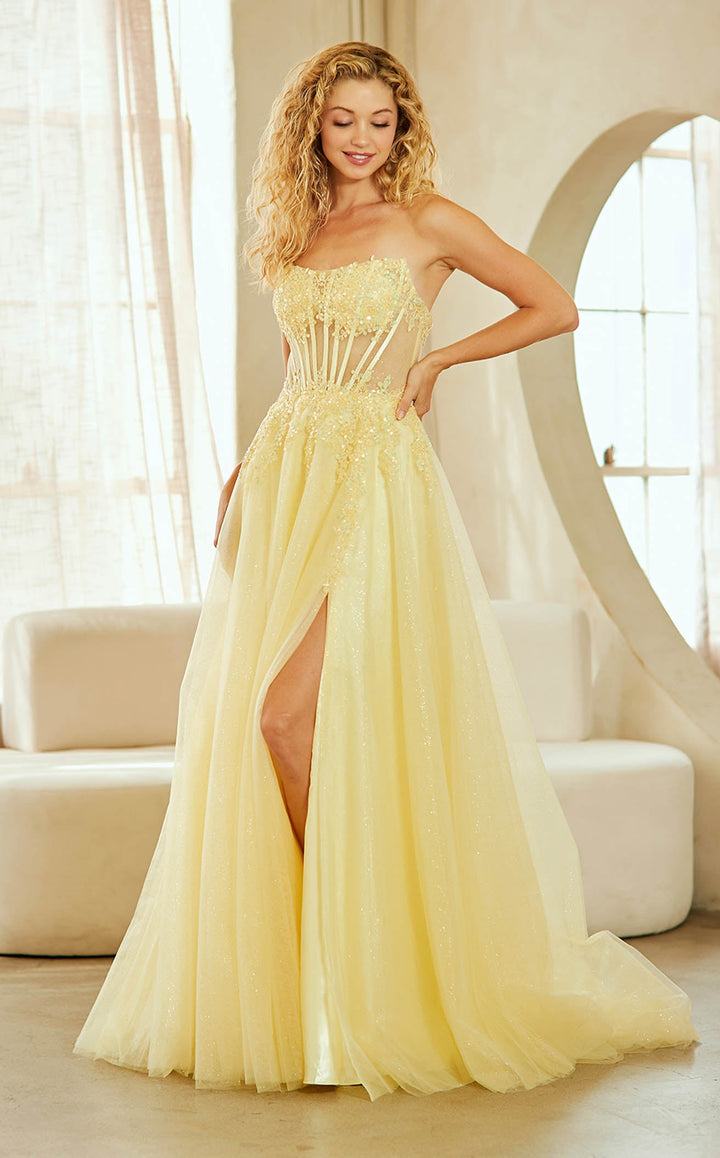 Amelia Couture 9078 Yellow