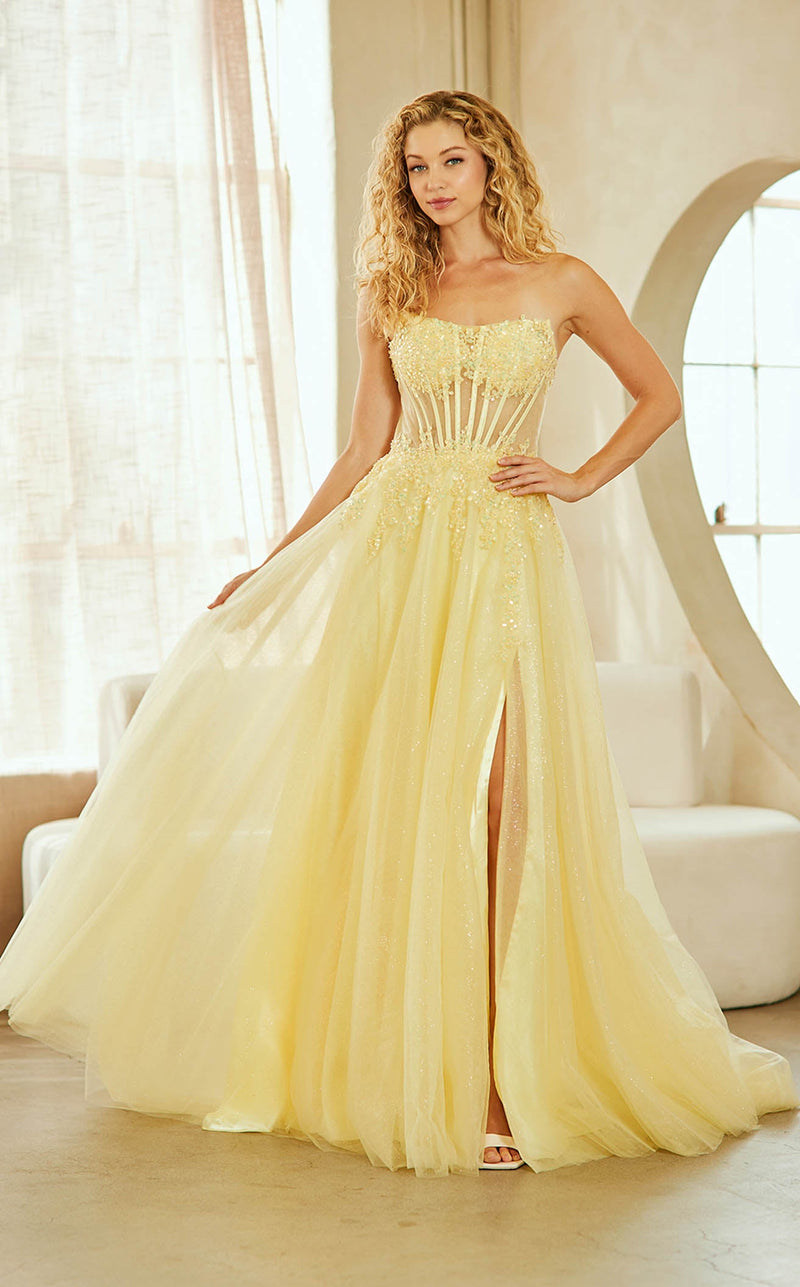 Amelia Couture 9078 Yellow