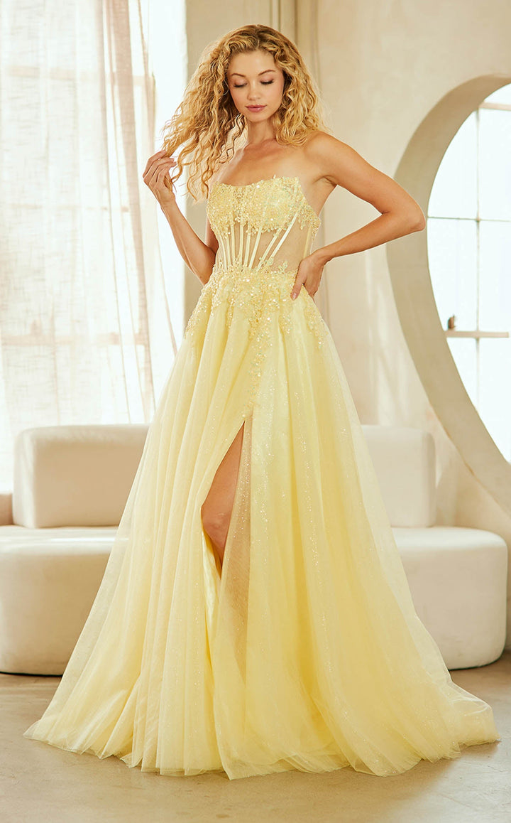 Amelia Couture 9078 Yellow
