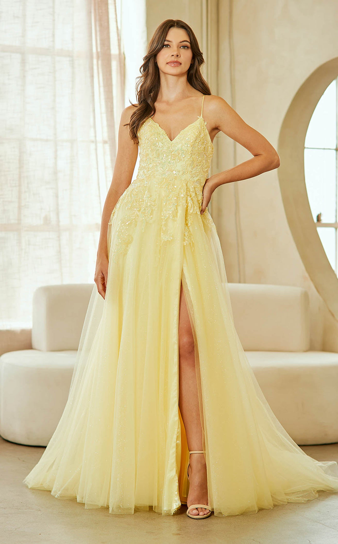Amelia Couture 9079 Yellow