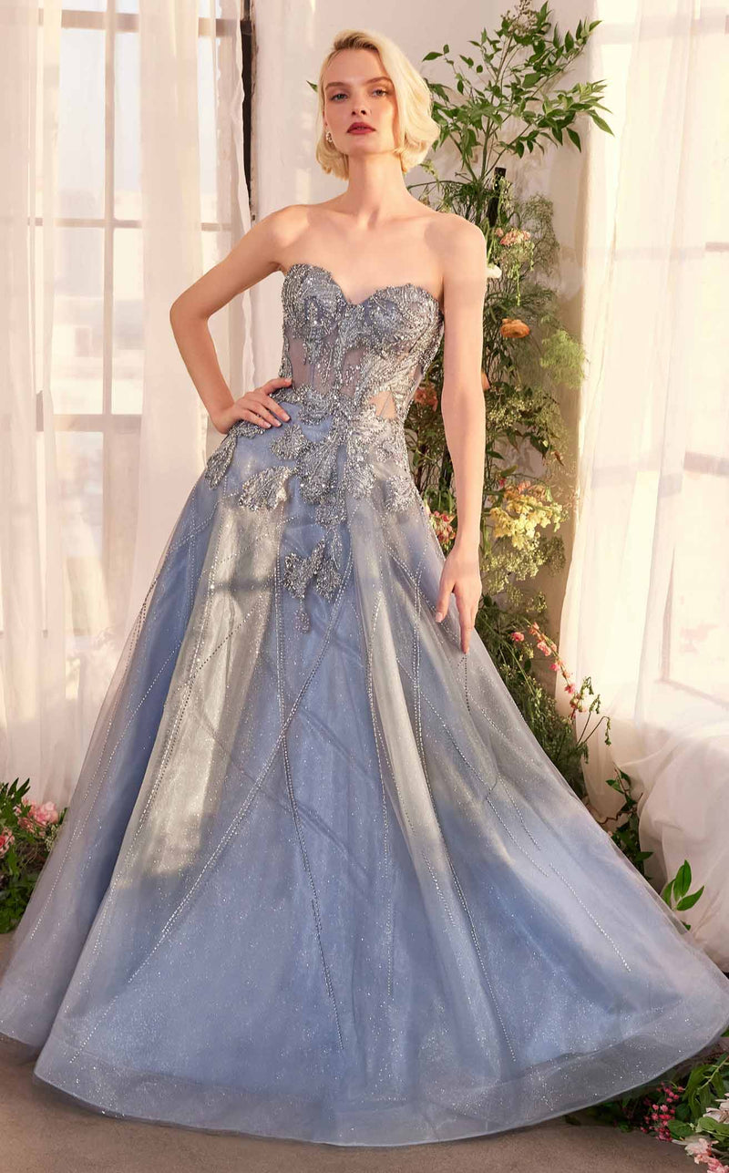 Andrea and Leo A1387 Prom Dress - Smoky Blue | NewYorkDress Andrea and Leo A1387 Prom Dress - Smoky Blue | NewYorkDress