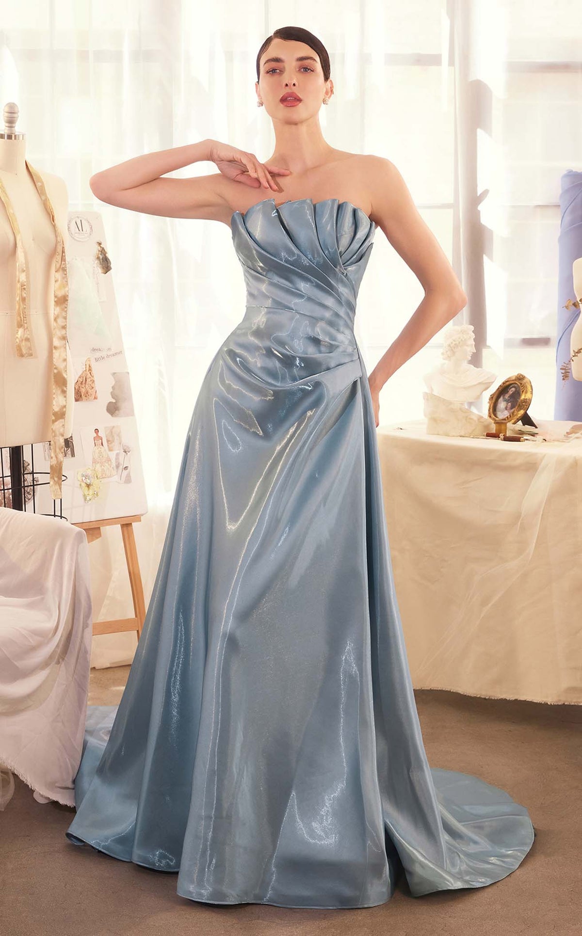 Andrea and Leo A1439 Prom Dress - Smoky Blue